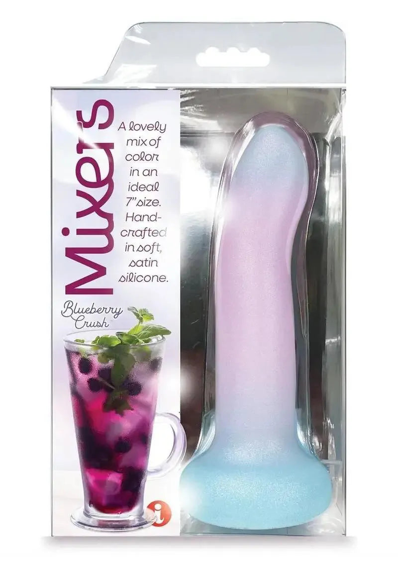 Mixers Blueberry Crush (Pink Lavender Blue) – 8 Inch Silicone Dildo Multi > Dildos > Neutral Dildos Main image