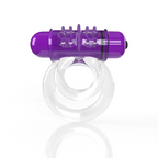 Double O 6 4B Low Pitch Bass Vibrating Ring with Raised Pleasure Ticklers and Extended Battery Life > Cock Ring > Vibrating