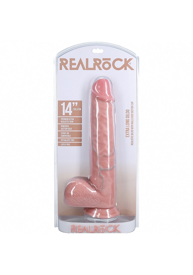 RealRock Extra Long Realistic Dildo with Suction Cup – 13, 14 or 15 Inch > Dildos > Oversized Toys
