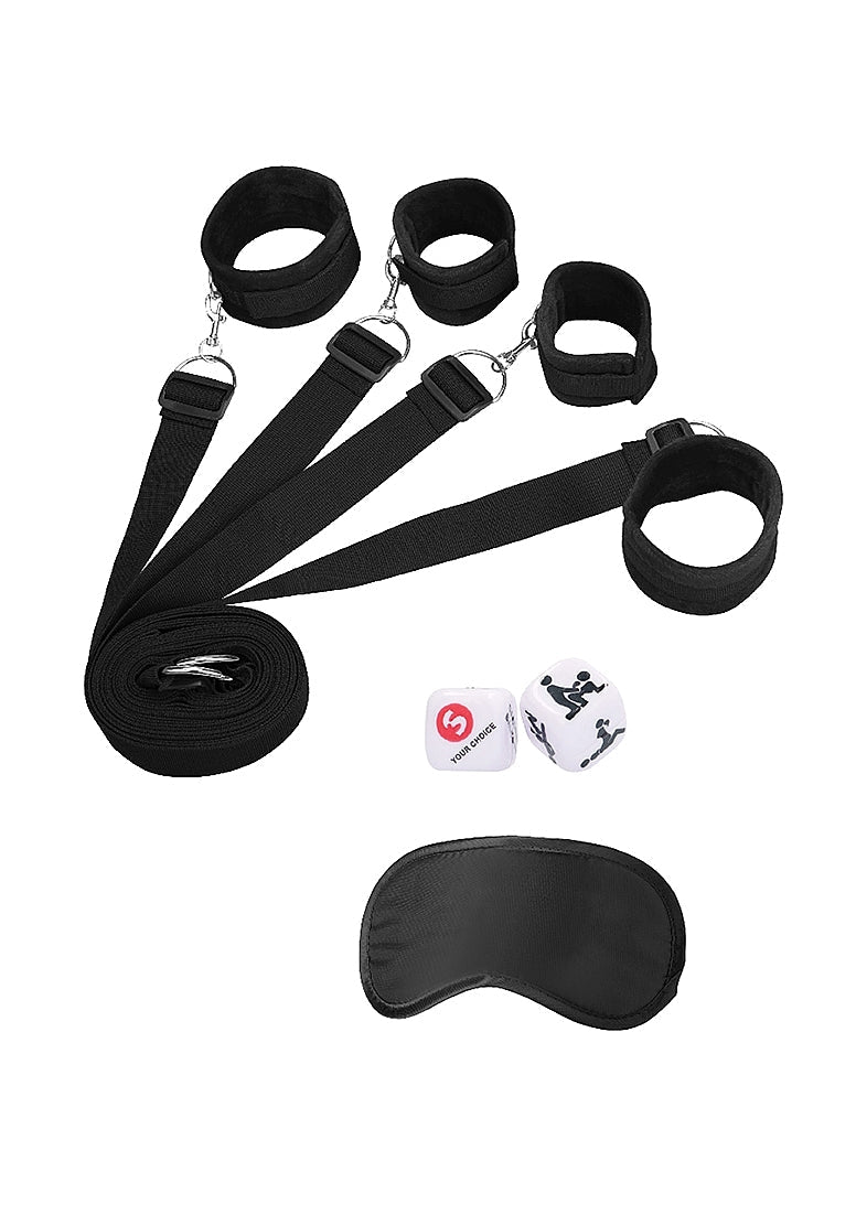 Ouch Under the Bed Binding Restraint Kit (Black) – Bed Restraint Kit > Bondage Gear > Bed Restraints Main image