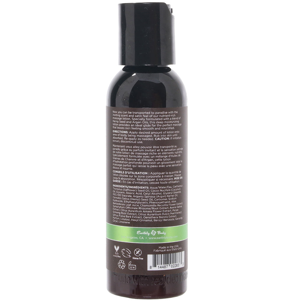Hemp Seed Massage Lotion Naked In The Woods Tea And Ginger Scent 59ml Bottle > Essentials > Massage Oil