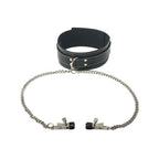 Coveted Collar and Clamp Union Set Black > Bondage Gear > Collars & Leashes