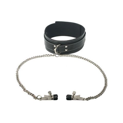 Coveted Collar and Clamp Union Set Black > Bondage Gear > Collars & Leashes