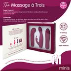 Skins Minis Massage A Trois Pleasure Set – 3 Interchangeable Covers Bullet Vibrator > Vibrators > Mini Vibrators