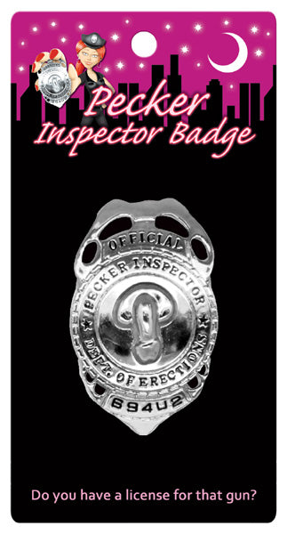 Pecker Inspector Badge – Novelty Party Accessory Silver > Novelties > Gag Gifts