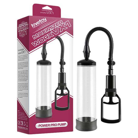 Maximizer Worx VX1 Power Pro Pump Black - 7.8" x 2.68" Insertable Black > Pumps > Penis Pumps