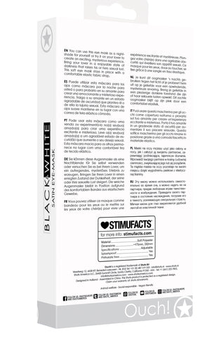 White Satin Eye Mask Blindfold for Relaxation and Intimate Moments Black > Bondage Gear > Blindfolds