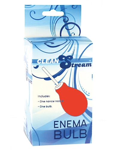 CleanStream Red Enema Bulb Compact Travel Friendly
