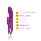Viben Frenzy Suction Rabbit Vibe in Berry > Vibrators > Ladies > Rabbit