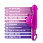 Aria Naughty AF Plum 18.4 cm Butterfly Vibrator > Vibrators > Ladies > Rabbit