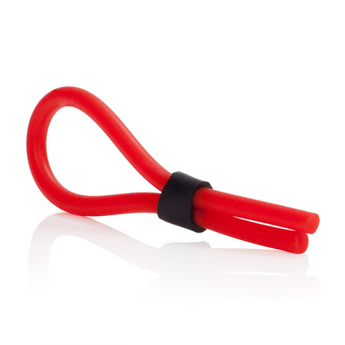 Silicone Stud Lasso Red Adjustable Erection Enhancer 5 Inch Flexible Stretchy Loop COCK RINGS