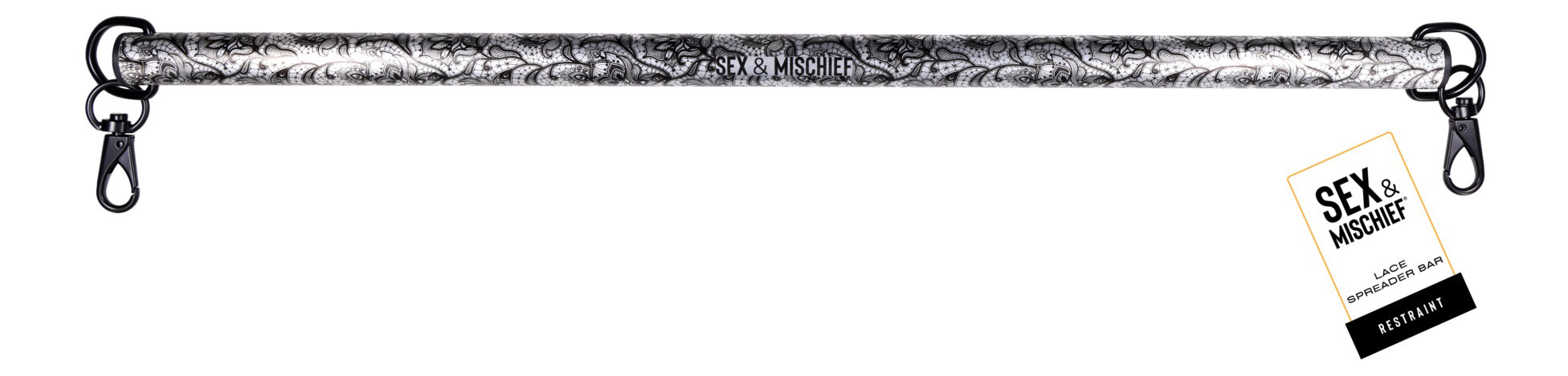 Sportsheets Lace Spreader Bar 22 Inch Adjustable Restraint Toy Black > Bondage Gear > Restraints
