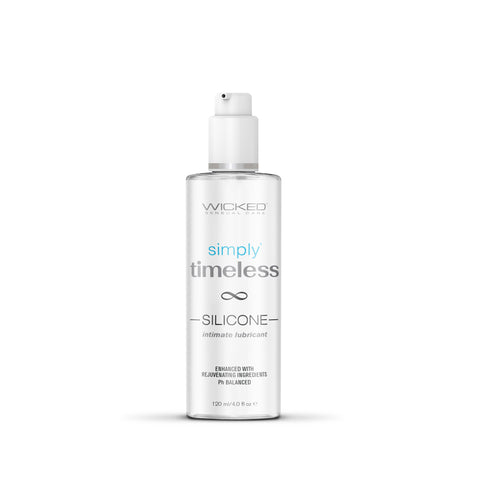 Wicked Simply Timeless Silicone Lubricant for Intimacy and Comfort White Silicone Lubricant