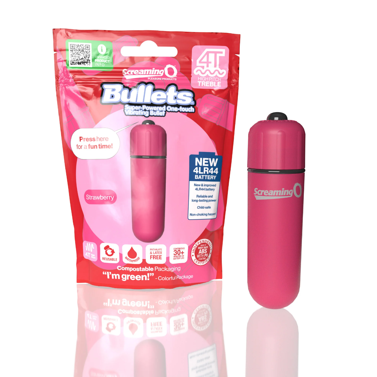 Screaming O Bullets 4T High Pitch Treble – Waterproof Compact Vibrating Bullet > Vibrators > Mini Vibrators