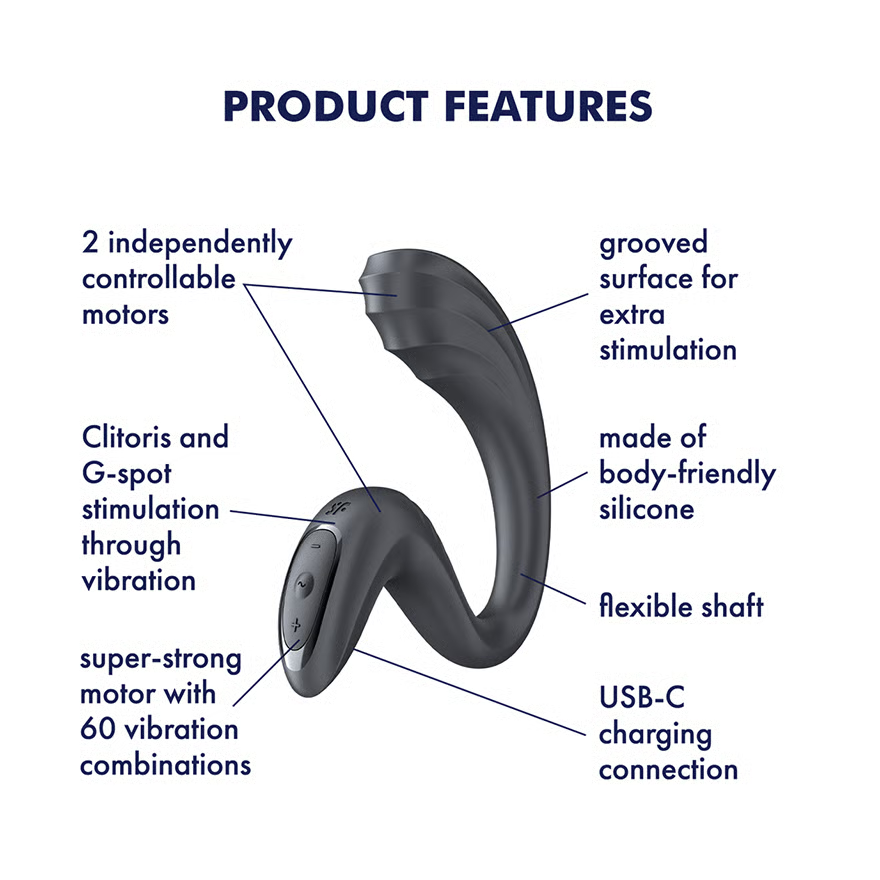 Satisfyer G for Goddess 3 (Dark Grey) – Waterproof Luxury G-Spot Vibrator > Sex Toys For Ladies > G-Spot Vibrators