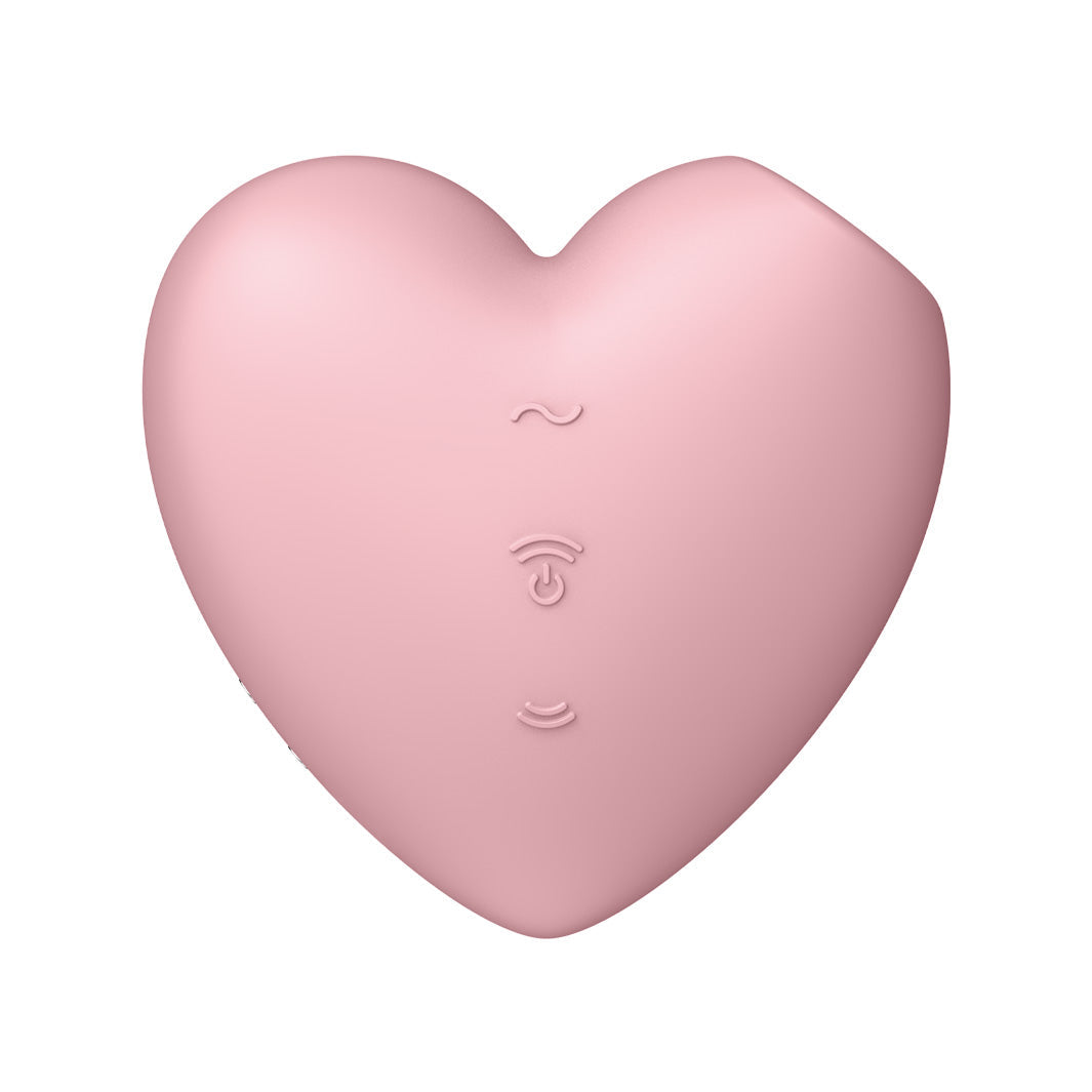 Satisfyer Cutie Heart Air Pulse Stimulator with Vibration - joujou.com.au