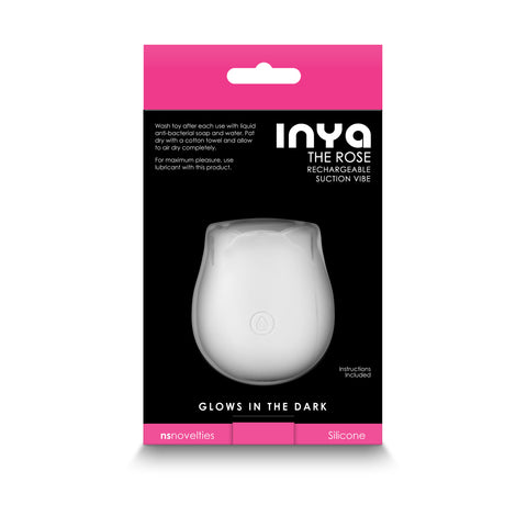 INYA The Rose - Glow in the Dark Suction Stimulator White Rose Stimulators