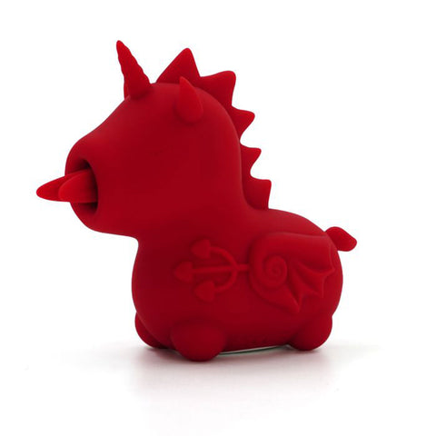 Unihorn Blaze Diablo Fork Tongue Massager Red Suction Stimulator