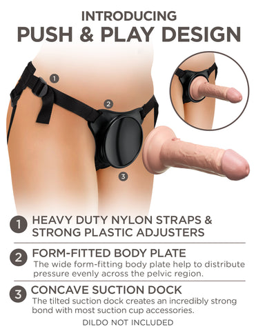 King Cock Elite Beginner's Body Dock Strap-On Harness Adjustable Size Harnesses & Strap-Ons