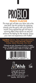 ProBlo Oral Pleasure Gel Peach Flavoured Blowjob Gel 29ml Tube > Lube > Oral Gels & Sprays