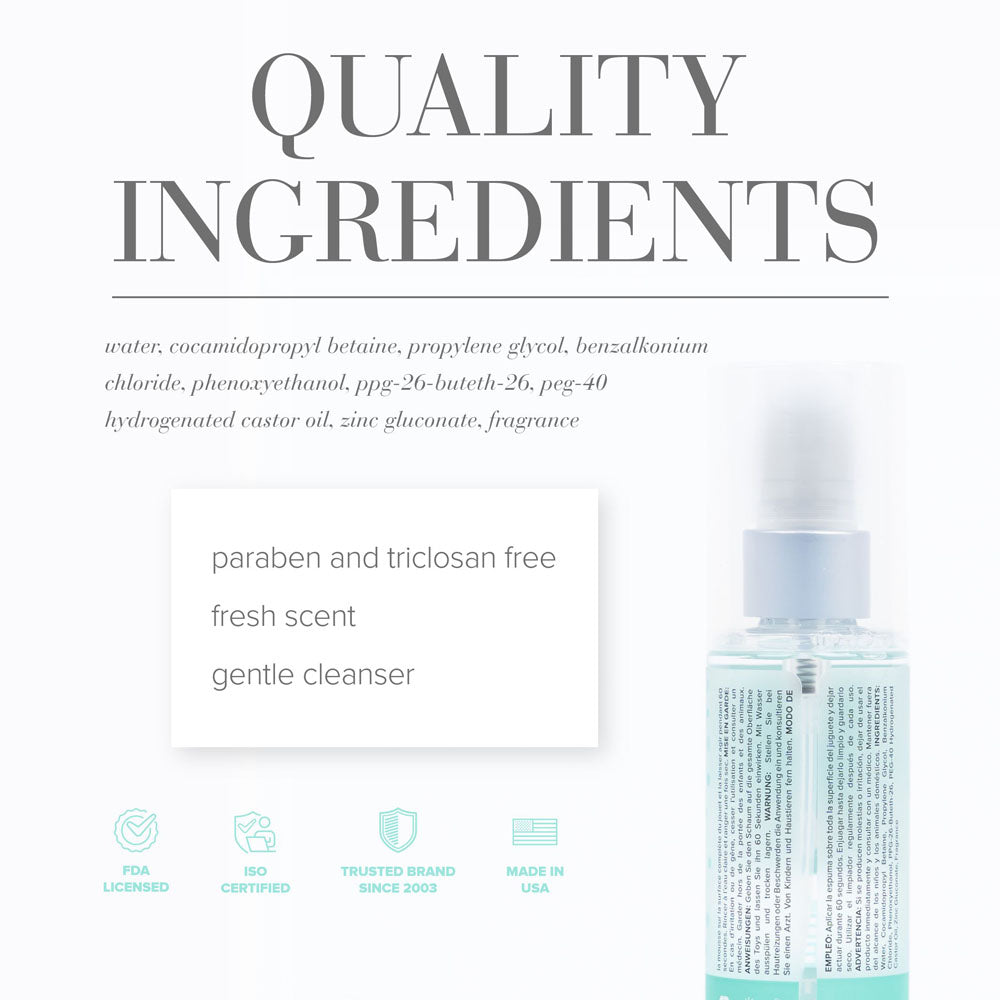 JO Misting Toy Cleaner – Gentle, Lightly Scented, Soap-Free Toy Cleaner Spray 120ml Toy Cleaners