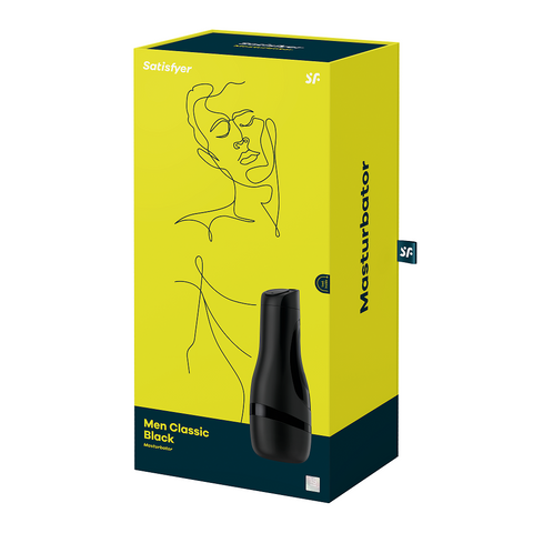 Satisfyer Men Classic Masturbator Black Discreet Sleeve Default Title > Sex Toys For Men > Masturbators