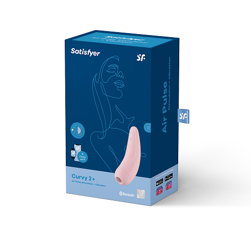 Satisfyer App Enabled Curvy 2 Plus Clitoral Massager Pink Default Title > Sex Toys For Ladies > Clitoral Vibrators and Stimulators