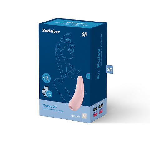 Satisfyer App Enabled Curvy 2 Plus Clitoral Massager Pink Default Title > Sex Toys For Ladies > Clitoral Vibrators and Stimulators