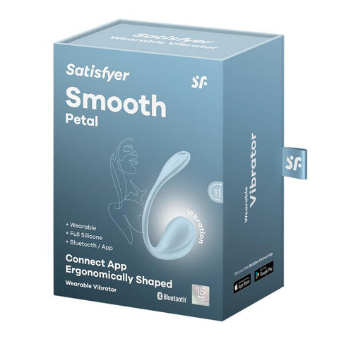 Satisfyer Smooth Petal Wearable App Connect Vibrator Blue Default Title Panty Vibrators