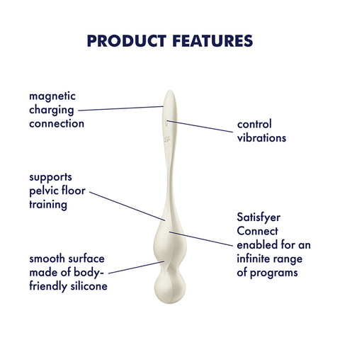 Satisfyer Love Birds 1 - White Kegel Trainer 73.8g > Sex Toys For Ladies > Kegel Exercise