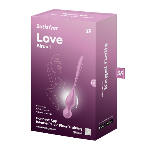 Satisfyer Love Birds 1 Kegel Trainer 73.8g with Connect App Pink Default Title > Sex Toys For Ladies > Kegel Exercise