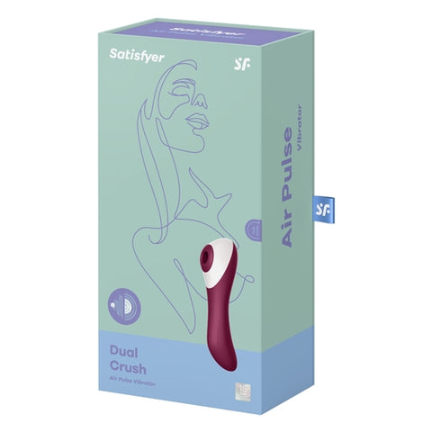 Satisfyer Dual Crush Air Pulse Stimulator With Vibration Red AIR PULSATION