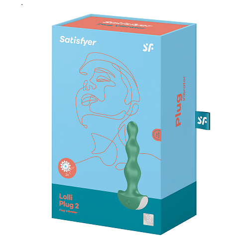 Satisfyer Lolli Plug 2 Green - Intimate Anal Toy 3.5 Inch Green Butt Plugs - Vibrating