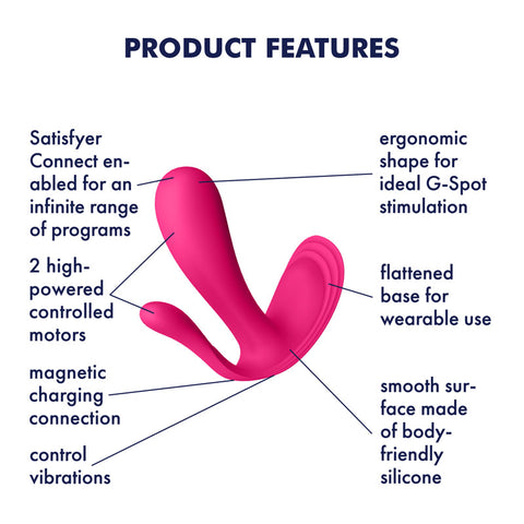 Satisfyer Top Secret Wearable Vibrator in Pink > Sex Toys For Ladies > Panty Vibes