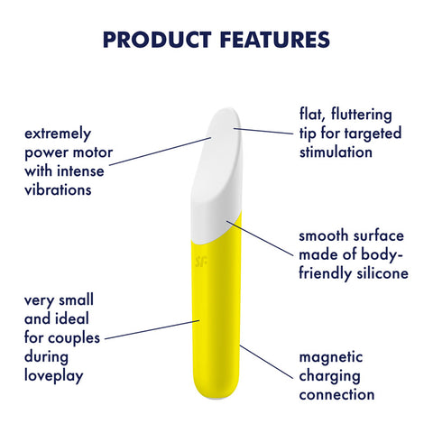 Satisfyer Ultra Power Bullet 7 Yellow 4.1 Inches Long BULLETS