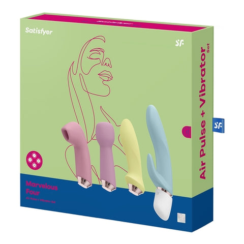 Satisfyer Marvelous Four - 4-in-1 USB Rechargeable Vibes Coloured AIR PULSATION