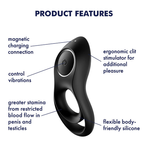 Satisfyer Legendary Duo Cockring for Enhanced Pleasure Cock Rings Vibrating