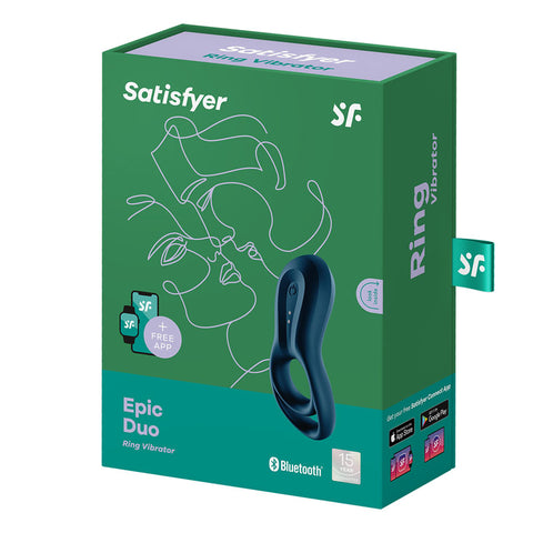 Satisfyer Epic Duo (Black) – Bluetooth App-Controlled Vibrating Cock Ring > Sex Toys > Remote Control Toys
