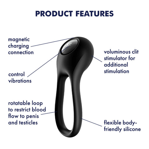 Satisfyer Majestic Duo – USB Rechargeable Vibrating Cock Ring > Cock Ring > Vibrating