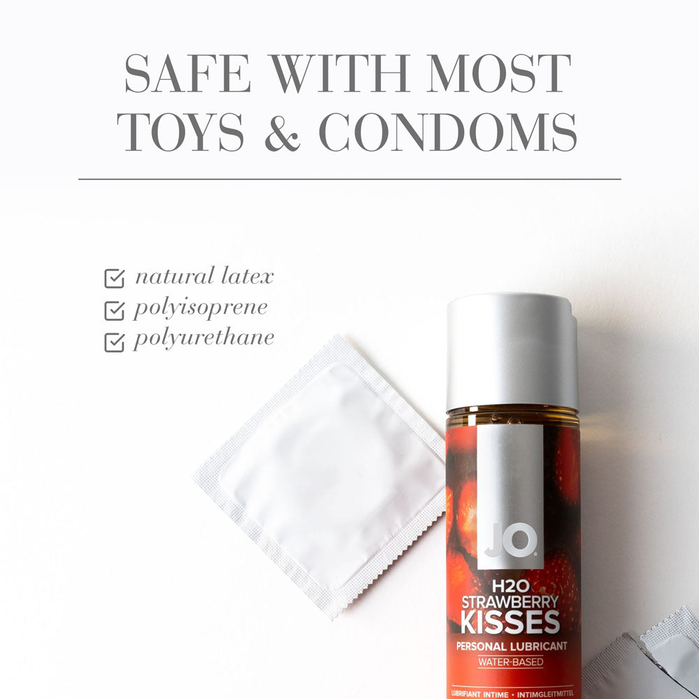 JO H2O Strawberry Kisses (Strawberry) – Water-Based Flavored Lubricant 120 ml > Lube > Flavoured