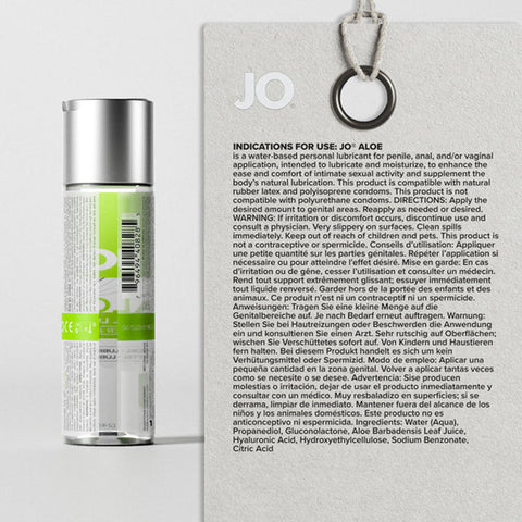 JO Aloe – Water-Based Lubricant with Aloe and Hyaluronic Acid 120ml Bottle > Lube > Water Based