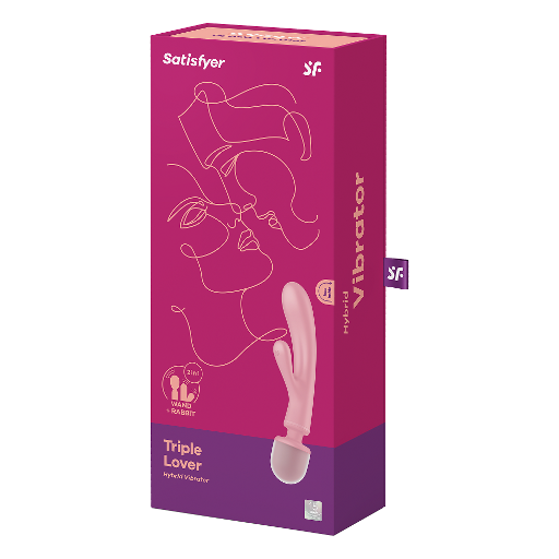 Satisfyer Triple Lover Pink Pink VIBRATORS-RABBIT-MULTI