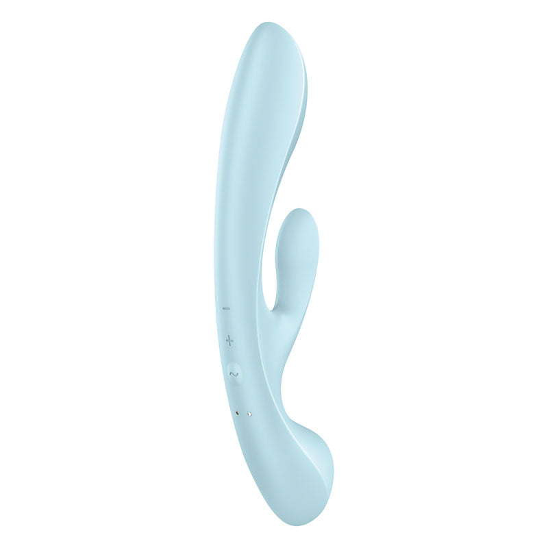 Satisfyer Triple Oh Light Blue VIBRATORS-RABBIT
