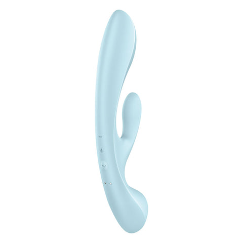 Satisfyer Triple Oh Light Blue VIBRATORS-RABBIT