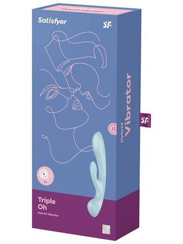 Satisfyer Triple Oh Light Blue Default Title VIBRATORS-RABBIT