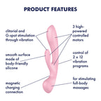 Satisfyer Triple Oh Luxury Versatile Rechargeable Vibrator > Vibrators > Ladies > Rabbit