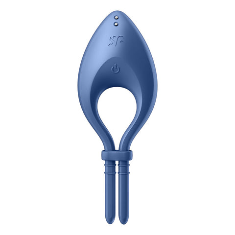 Satisfyer Bullseye Vibrating Adjustable Lasso Cock Ring Blue Cock Rings Vibrating