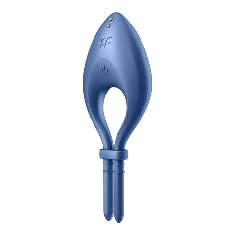 Satisfyer Bullseye Vibrating Adjustable Lasso Cock Ring Blue Cock Rings Vibrating