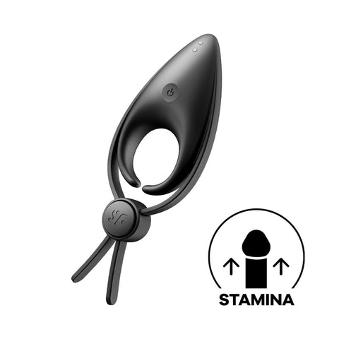 Satisfyer Sniper Vibrating Adjustable Lasso Cock Ring Black Cock Rings Vibrating
