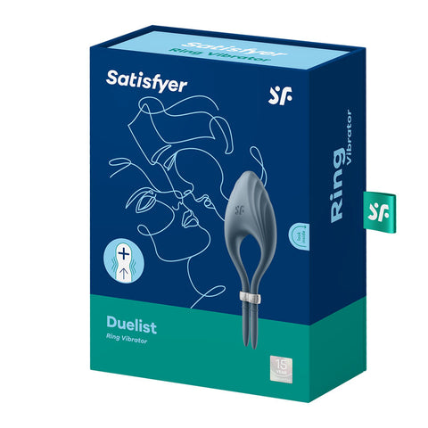 Satisfyer Duelist Dark Vibrating Adjustable Lasso Cock Ring Cock Rings Vibrating